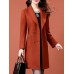 Loose fitting Korean suit collar alpaca wool jacket HF2320-02-01