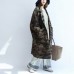 blackish green camouflage casual woolen cardigans oversize pockets long sleeve trench coats